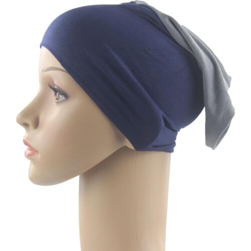 Muslim Women Girls Underscarf Cap Inner Hijab Hats Islamic Hejab Headwrap Stitching Two Side Using Soft Stretch Wholesale