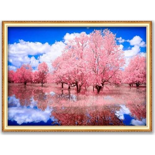 Nature DIY 11CT Embroidery Cross Stitch Kits Craft Needlework Set Printed Canvas Cotton Thread Home Decoration Hot Sell For Room