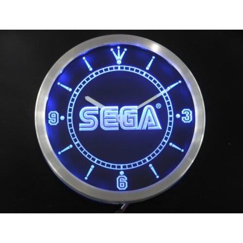 Nc0205 Sega Neon Light Signs LED Wall Clock