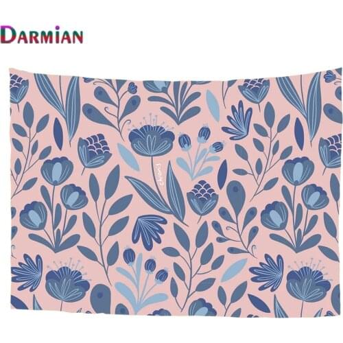 DARMIAN New Tapestry Wildflower Pattern Tapestry Wall Hanging Flowers Tapestries Colorful Botanical Psychedelic INS Home Decor