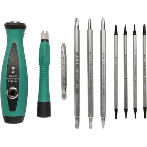 PENGGONG 10 Pcs Screwdriver Sets Magnetic Slotted Phillips Star CR-V Home Appliances Repair Multi Function Hand Tool Set