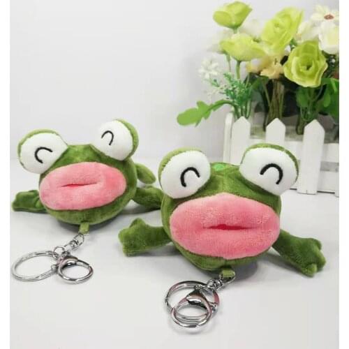 Cartoon Cute Frog Plush Keychain Animal Doll Toy Creative Keyring Childrens Backpack Ornament Best Gift Key Accessories