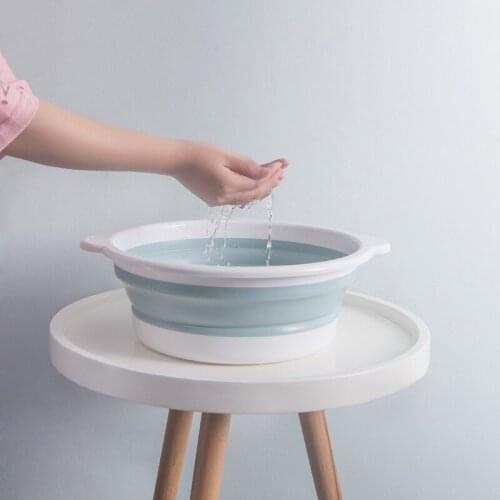 Portable Thickened Large Washbasin Plastic Basin Folding Washbasin Household Plastic Washbasin Travel