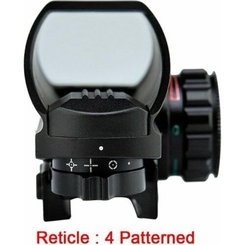 20mm Rail Red Green Dot Scope Riflescope Optics Tactical Airsoft 4 Reticle Dot Reflex Optics Sight Holographic Scope for Hunting