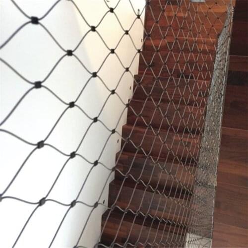 Customized Flexible Balustrade Stainless Steel Wire Rope Mesh/Cable Mesh For Stairway