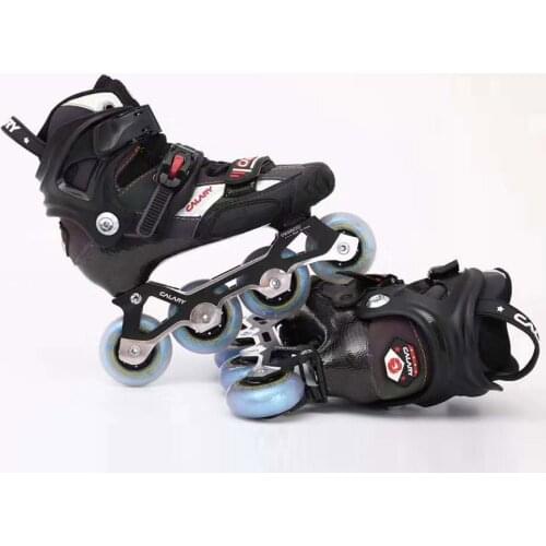 EUR size 28-37 Adjustable Child Inline Skates Carbon Fiber Kids Roller Skating Shoes Slalom Sliding Patines Similar As SEBA