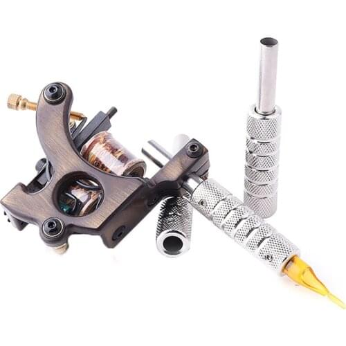 Self-Lock Tattoo Grip Aluminum Alloy Tattoo Machine Supply Handle Grips Tube Back Tube