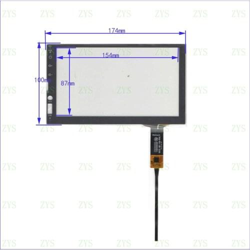 ZhiYuSun 7inch 174mm*100mm Touch sensor panel 6 use GPS DVD GT911 overlay kit 174*100 Resolution