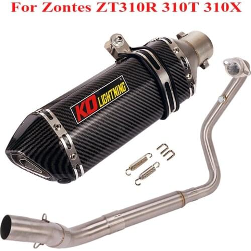 Motorcycle Exhaust System Connection Header Link Pipe Muffler Escape System for Zontes ZT310R 310T 310X
