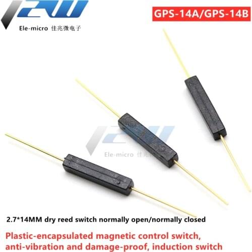 5pcs/lot Reed Switch GPS-14A GPS-14B 14MM Imported Normally Open Normally Closed Plastic Package Type Magnetic Control Switch