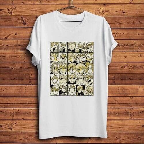 Face of Agatsuma Zenitsu Funny Anime t shirt Men New White Short Sleeve Casual Tshirt Unisex Demon Slayer Streetwear Tee