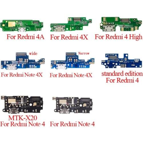 10pcs/lot For Xiaomi Redmi note 4 4 Pro 4A / Redmi note 4X USB Charging Port Dock Plug Jack Connector Charge Board Flex Cable