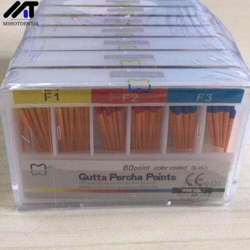 10packs/lot Dental Gutta Percha Points F1 F2 F3 F4 F5 Dental Material Supplier