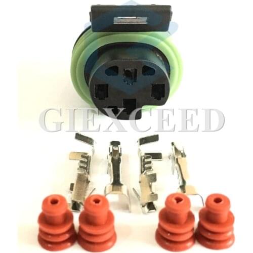 2 Sets 4 Pin 12065298 Metri-Pack 150 Sealed Female Electrical Connector Oxygen Sensor Plug Socket