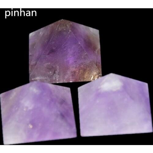 2017 natural quartz crystal purple pyramid point healing natural stone and mineral Christmas home decoration gifts