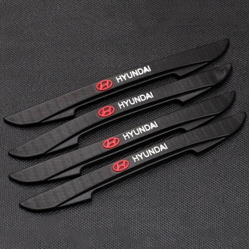 4PCS Car Door Edge Anti-collision Protector Guard Strip Stickers For Hyundai Sonata IX35 I20 I30 Elantra Accent Genesis Tiburon