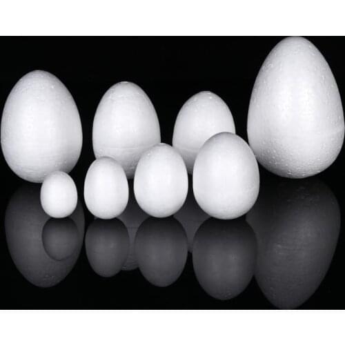 50PCS/lot 5CM White Foam Eggs Solid Modelling Polystyrene Styrofoam Foam Ball Eggs Shape DIY Christmas Decorations Kids Gifts