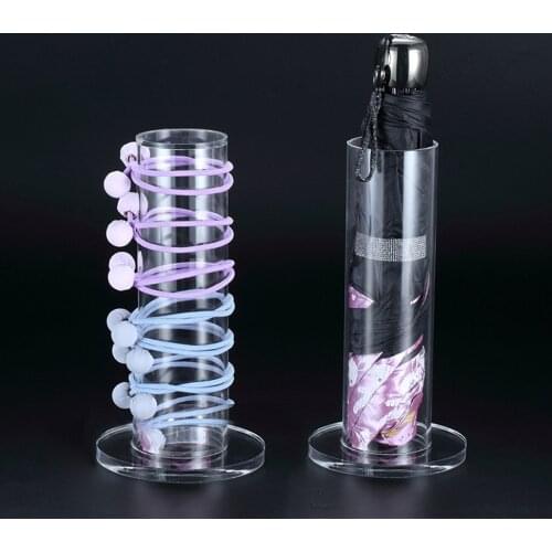 Acrylic Scrunchie Holder Stand Clear Jewelry Organizer Velvet Hairband Bracelet Watch Display Stand Hair Scrunchy Holder