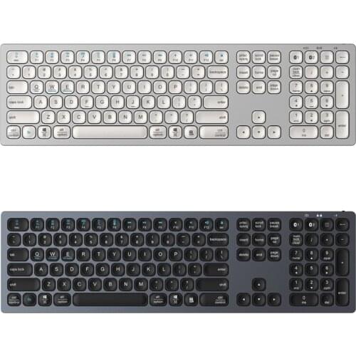 Bluetooth-Compatible Keyboard Type-C Wireless Rechargeable 110-key Keyboard