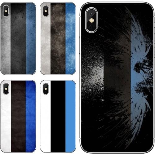For iPod Touch iPhone 10 11 12 Pro 4S 5S SE 5C 6 6S 7 8 X XR XS Plus Max 2020 Soft TPU Cover Estonia-National-flag-Banner-Poster