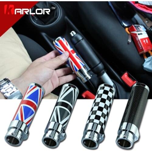 For BMW mini cooper clubman R55 R56 Carbon Fiber/Black/Red Union Jack Checkered handbrake car modification interior accessories