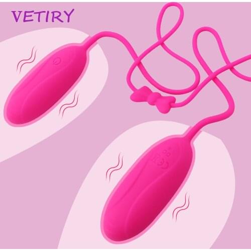 Dual Vibrator 7 Speeds Double Head Jump Egg Bullet Dildo Vibrator Anal Butt Plug Adult Sex Toy For Couple Men Women Masturbation