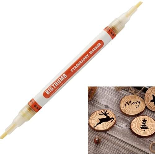 Double Head Wood Burning Pen Scorch Wood Burned Marker Pyrography Pens for DIY Projects Fine Tip Woodworking Supplies