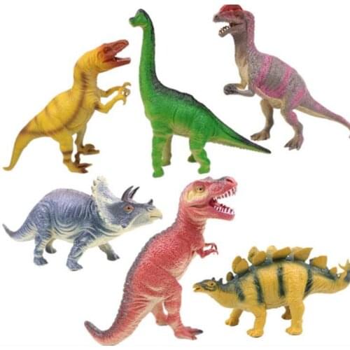 Simulation Dinosaur Sound Toys Animal Action Figures Soft Rubber PVC Figure Collectible Toys Anime Figure Figurines Kids