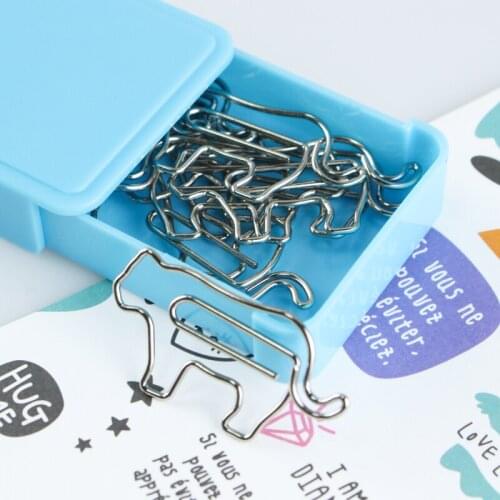 Shape Paper Clip animal Pin leopard Shape PaperClip Silver Paper Clips Papeleria Office Accessories Paperclips Clips Para Papel