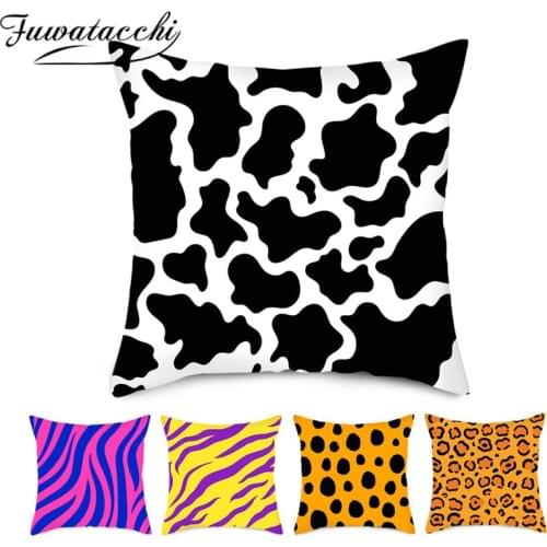 Fuwatacchi Geometric Pillow Cover Wave Stripped Cushion Cover Various Colors Throw Pillowcase for Home Sofa Decorative Pillow