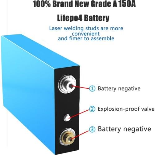 8pcs LiitoKala 3.2V 150Ah LiFePO4 battery can form 12V 24V battery Lithium-iron phospha Can make Boat battery car battery
