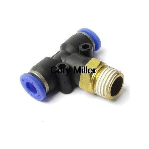 1/4" PT Thread 6mm One Touch T Joint Air Pneumatic Quick Fittings Connect