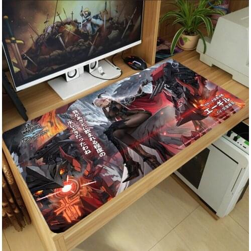Hot Anime Azur Lane Aegir newest Mouse Pad Laptop Mice Mat Tabletop Keyboard Mat Anti-Slip Indoorsman Playmat Gift