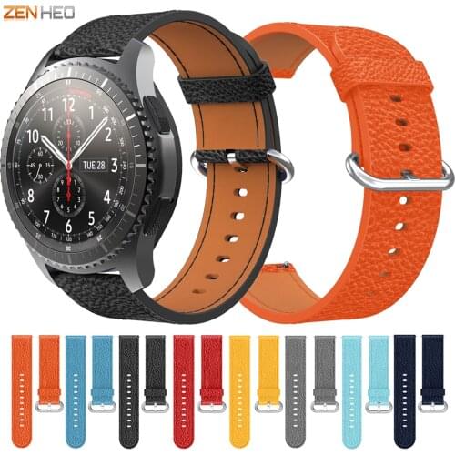 Gear S3 Frontier band for Samsung Galaxy watch 46mm strap 22mm Leather watchband Bracelet For Huawei watch GT strap gear S3