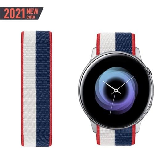 20mm 22mm Bracelet for Samsung Galaxy Watch Active 2 strap 40mm 44mm Active correa Watchband Gear S3 Watch 3 45/41mm nylon Band