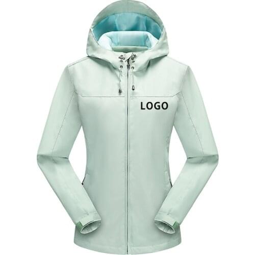 Spring Autumn Custom Logo Women Jacket Diy Zipper Coat Windproof Waterproof Men Jacket Unisex Outdoor Jackets Plus Size 6Xl
