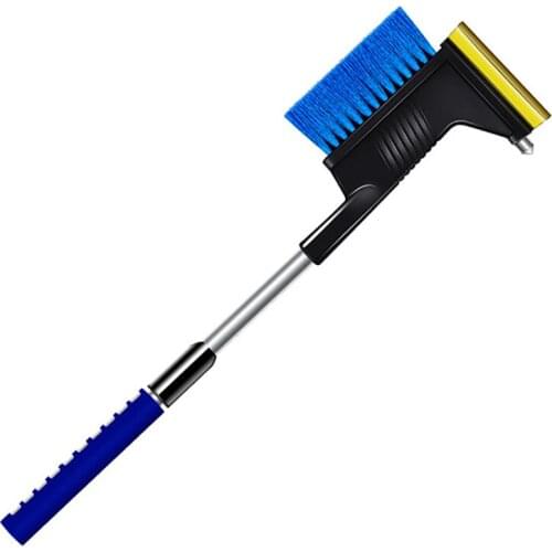 Snow Brush with Intergrated Ice Scraper and Foam Grip Handle, Safety Hammer Window Breaker Extendable Auto Snow Removal Brush