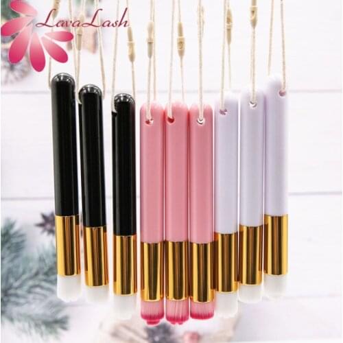 20pcs Lash Shampoo Brushes Blackhead Brush Remover Nose Cleaning Brush Eyelash Extensions Glue Remover Make Up Brush With rope