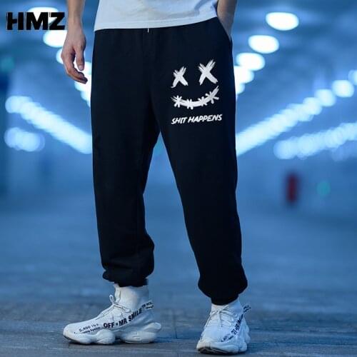 HMZ 2021 New Men Hip Hop Pants Cotton Joggers Casual Outdoor Sweatpants Breathable Slim Elasticity Trouser Plus Size Men Pants