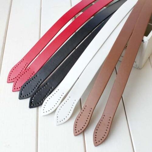 2pcs/lot 60cm long Imitation Leather Bag Handle Shoulder Bag Belt Handle Replacement Handbag Strap Hand Sewing Leaves KZ0006
