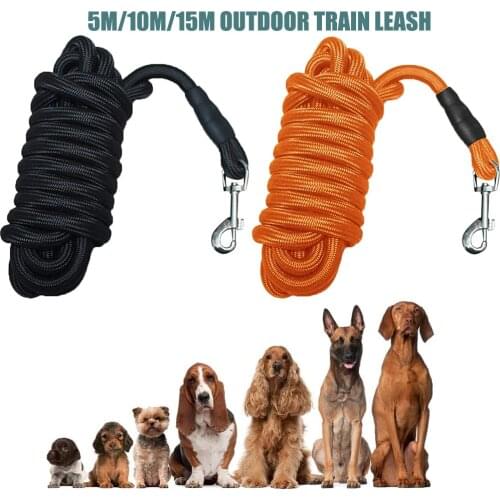 Super Long Tracking Dog Leash Round Rope Outdoor Walking Training Strong Pet Lead Leashes for Small Medium Large Dogs 5m/10m/15m