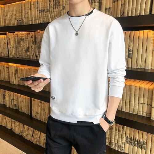 Long-Sleeved Sweater Mens Tide Brand 2021 New Spring and Autumn Casual Thin Loose Loose Breathable Round Neck Trend