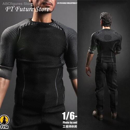 In Stock 1/6 Scale Repairman Tony Leisure Clothes Set Accessory Model TYM064 for 12'' Muscle Action Figure Male Figure Clothes