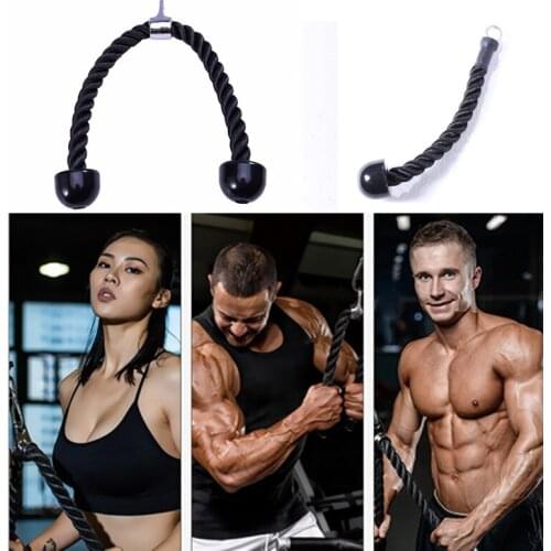 Triceps Rope Fitness Equipment Nylon Drawstring Biceps Triceps Back shoulder Exercise For Home Gym Pulldown Strength Trainning