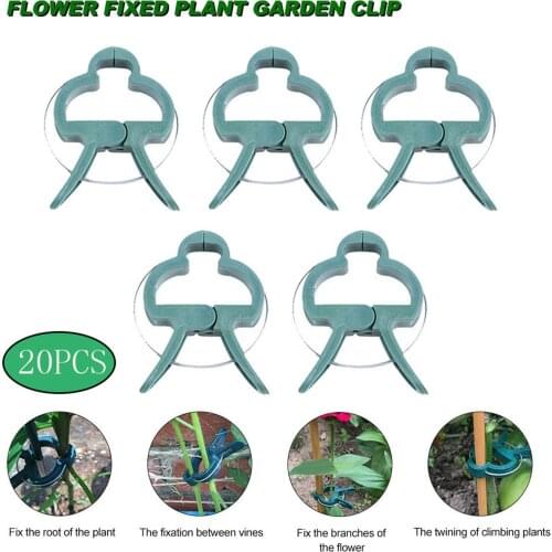 High Quality Flower Fixed Plant Garden Clip Plastic Plants Fixing Clip Ties Garden Potted Branches Vine Supports Tool Supply