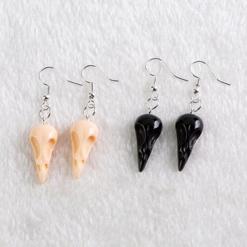 1pair Women Earrings Resin raven head Drop Earring for Birthday Gift Child Girls Teens Jewelry