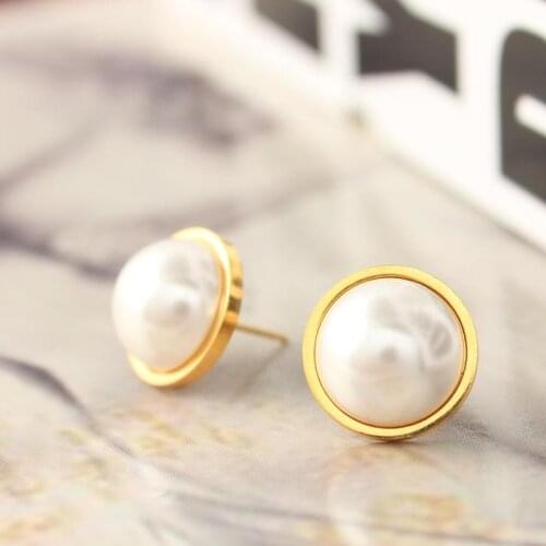XUANHUA Stainless Steel Pearl Earrings For Women Jewelry Small Stud Earrings Fashion 2019 Jewellery Wholesale