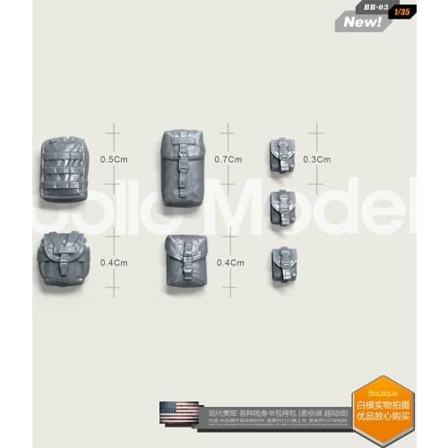 1/35 modern US military all kinds of carry bag bag package bag model [plain mold super fine] BB-03