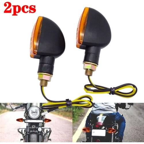 1 Pair Universal Motorcycle Turn Signal Indicators Light Amber Flashers Lighting Motorbike Lamp Super Bright For Honda Suzuki