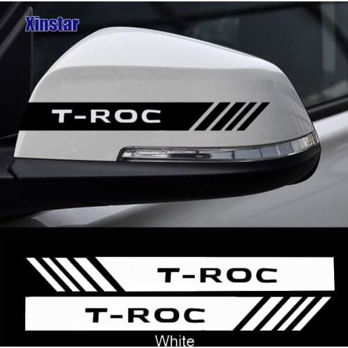 2pcs Car Rearvie Mirror Sticker For Volkswagen T-ROC TROC